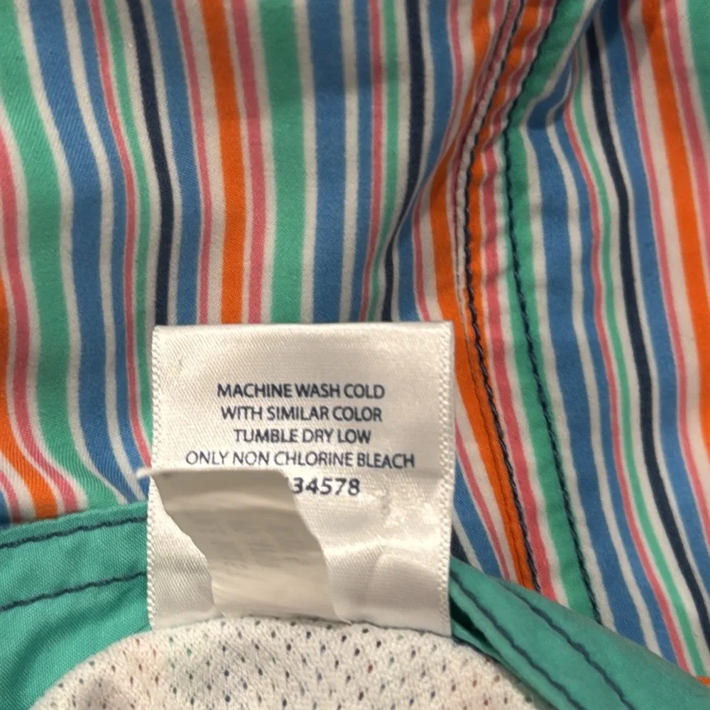 Vineyard‎ Vines Men’s Swim Trunks Mesh Liner Pockets Striped Multicolor Size L